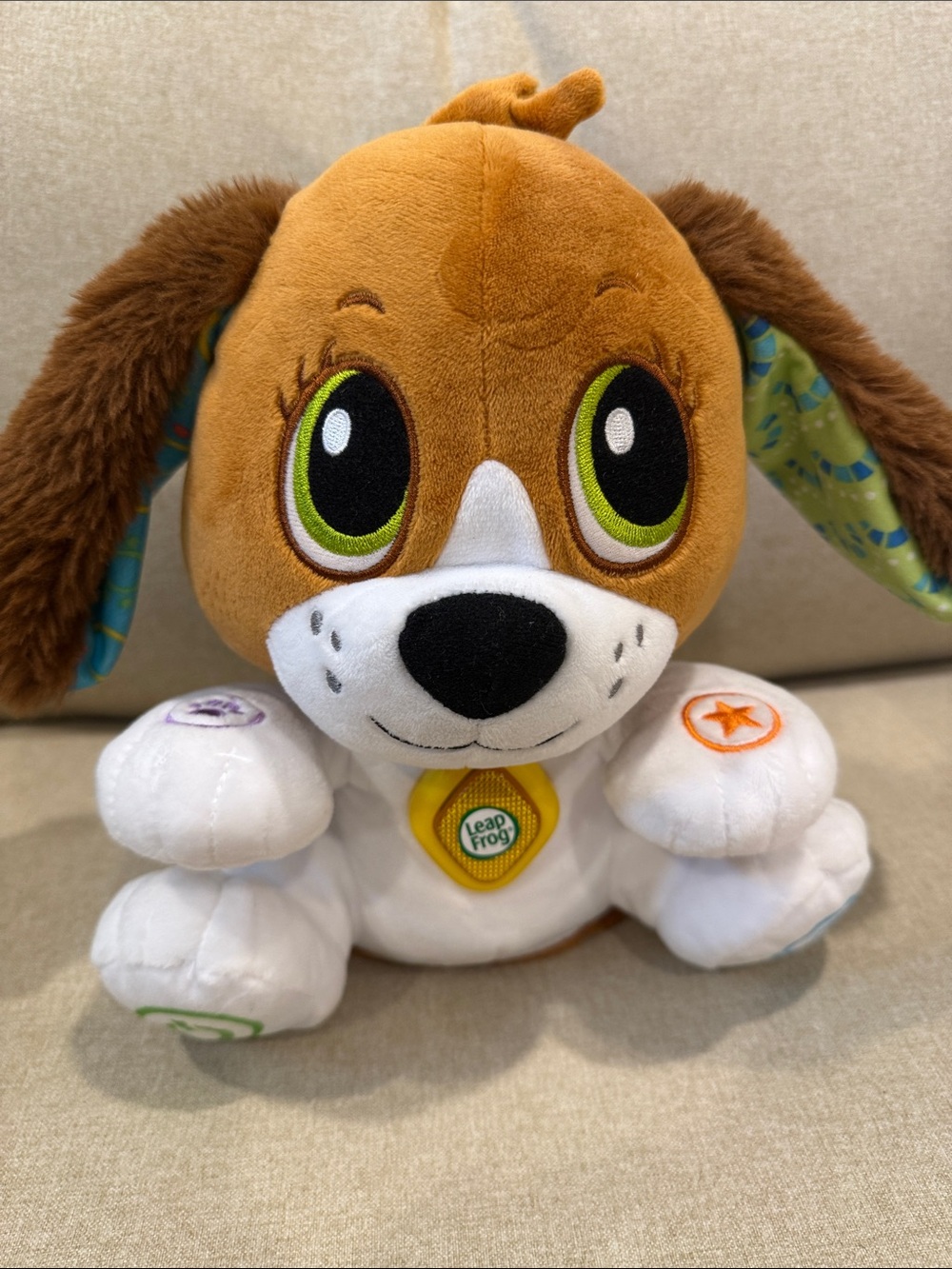 Leapfrog Speak and Learn Brown & White Interactive Puppy Plush
